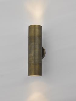 Där Ortega LED Uplighter/Downlighter Outdoor Wall Light, Antique Brass