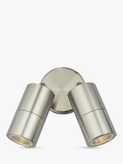 Där Ortega LED Double Outdoor Wall Light, Silver