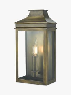 Där Vapour Single Outdoor Wall Light, Weathered Brass