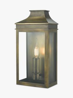 Där Vapour Single Outdoor Wall Light, Weathered Brass