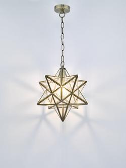 Där Ilario Star Large Ceiling Light, Antique Brass, Antique Brass