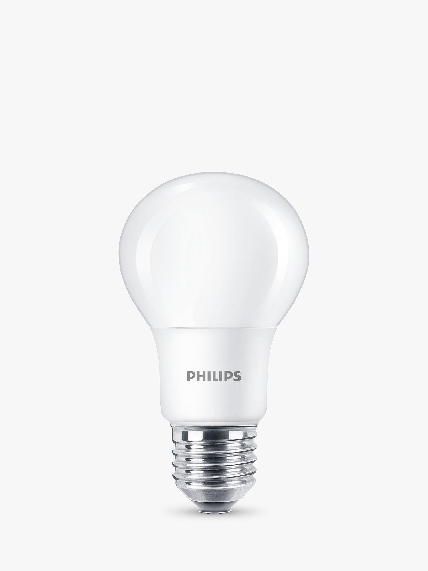 Philips 8W E27 LED Non Dimmable Classic Bulbs, Warm White, Set of 2