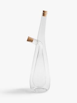 John Lewis Glass Oil & Vinegar Drizzler, Clear/Natural, Clear Clear