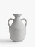 John Lewis Portobello Earthenware Vase with Handles, H23cm, Natural