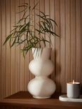 John Lewis Totem Earthenware Vase, H33cm, Natural