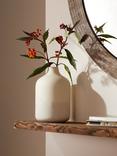 John Lewis Bilha Earthenware Vase, H24.5cm, Neutral