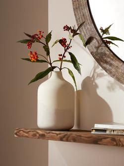 John Lewis Bilha Earthenware Vase, H24.5cm, Neutral - view 2, Neutral