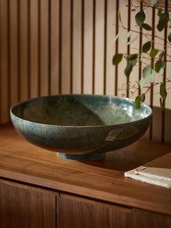 John Lewis Glazed Decorative Earthenware Bowl, Green - view 2, Green