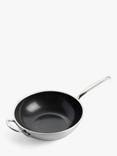 GreenPan Premiere Stainless Steel Ceramic Non-Stick Wok, 30cm