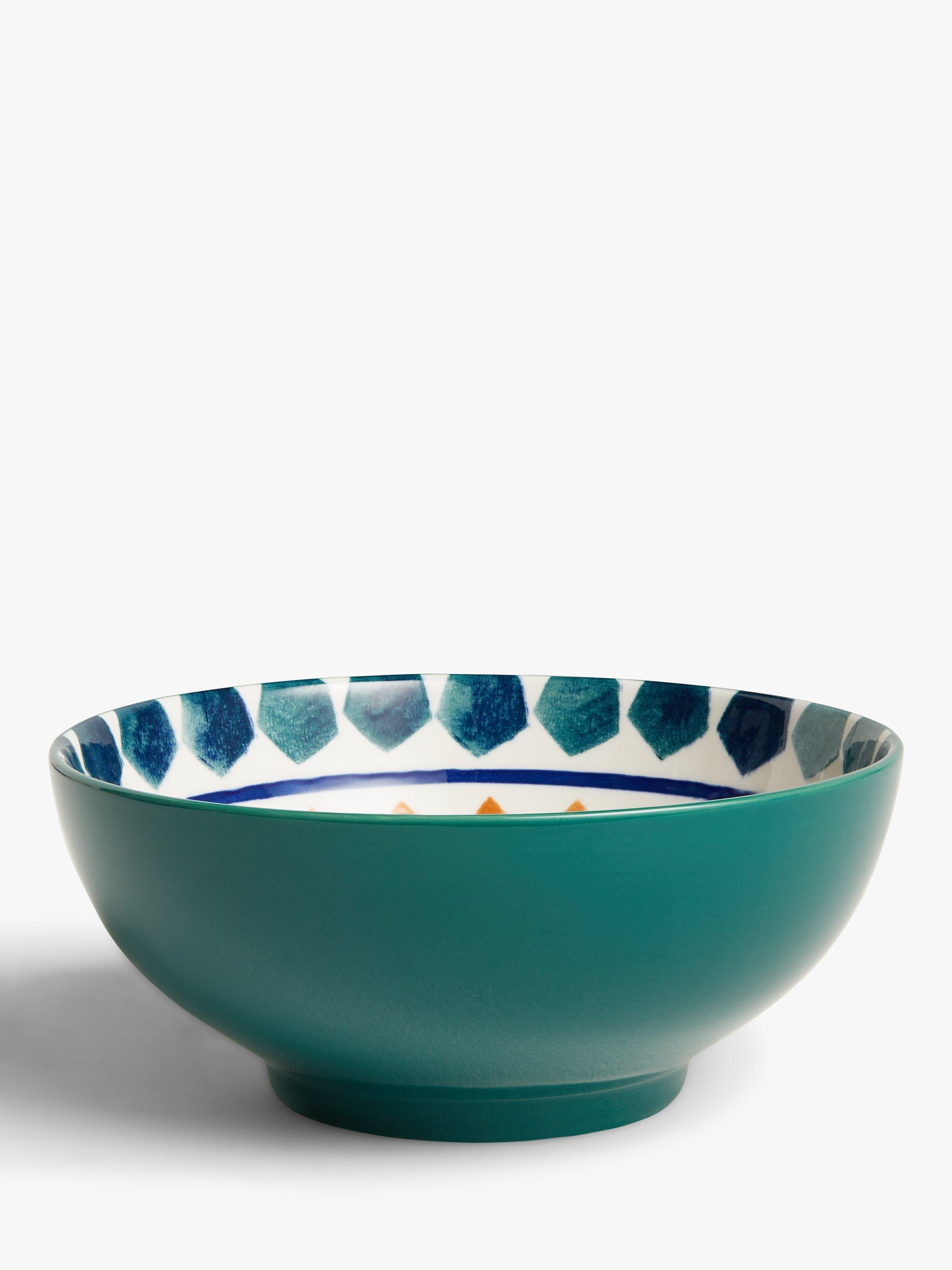 John Lewis Levantine Bowl, 20cm, Green Onyx/Cinnabar Orange
