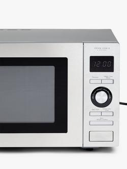John Lewis JLSMWO09 25 Litre Microwave - view 2, Stainless Steel