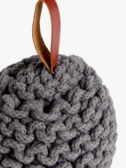 John Lewis Modern Country Chunky Knit Doorstop, Grey - view 2, Grey