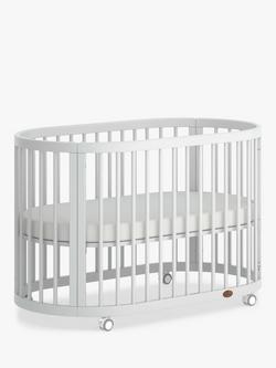 Boori Oasis Oval Cotbed with Premium Foam Oval Cot Mattress, 119 x 64cm - view 2, White