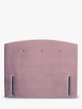 John Lewis Grace Full Depth Upholstered Headboard, Small Double, Deep Velvet Heather