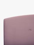 John Lewis Grace Full Depth Upholstered Headboard, Small Double, Deep Velvet Heather