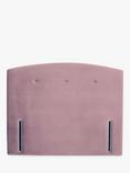John Lewis Grace Full Depth Upholstered Headboard, King Size, Deep Velvet Heather
