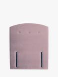 John Lewis Grace Full Depth Upholstered Headboard, Single, Deep Velvet Heather