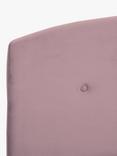 John Lewis Grace Full Depth Upholstered Headboard, Single, Deep Velvet Heather