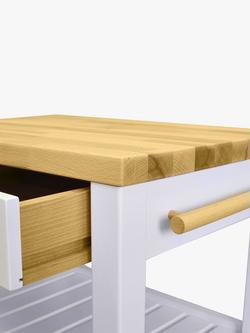John Lewis Butcher's Trolley, FSC-Certified (Beech Wood) - view 2, White