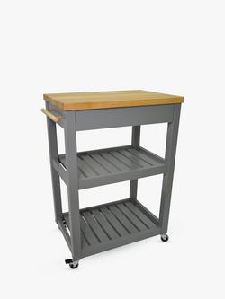 John Lewis Butcher's Trolley, FSC-Certified (Beech Wood), Slate Grey