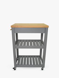 John Lewis Butcher's Trolley, FSC-Certified (Beech Wood) - view 2, Slate Grey