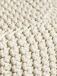 John Lewis Chunky Knitted Pouffe, White