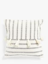 John Lewis ANYDAY Tassel Cushion, Black / White