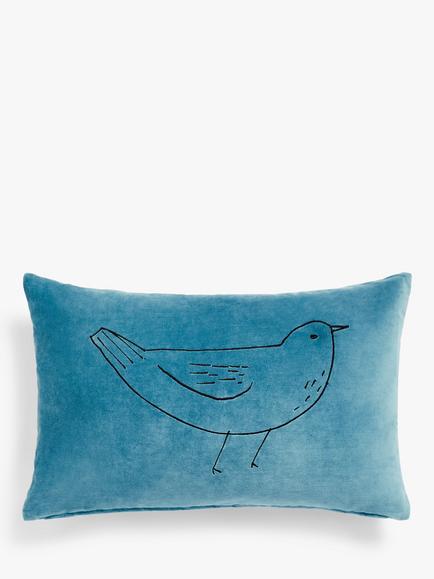 John Lewis Betty Bird Cushion, Fjord