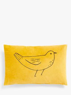 John Lewis Betty Bird Cushion, Mustard