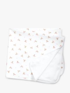 Ralph Lauren Baby Bear Blanket, White/Pink