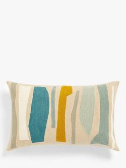 John Lewis Collage Sticks Cushion, Blue