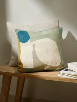 John Lewis Collage Curve Cushion, Multi - view 2, Multi