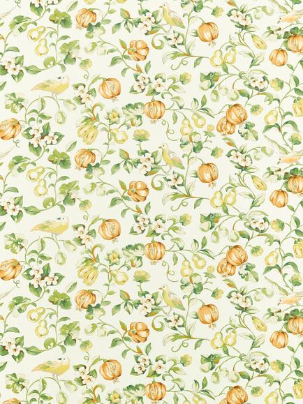 Sanderson Pear & Pomegranate Furnishing Fabric, Teal/Papaya