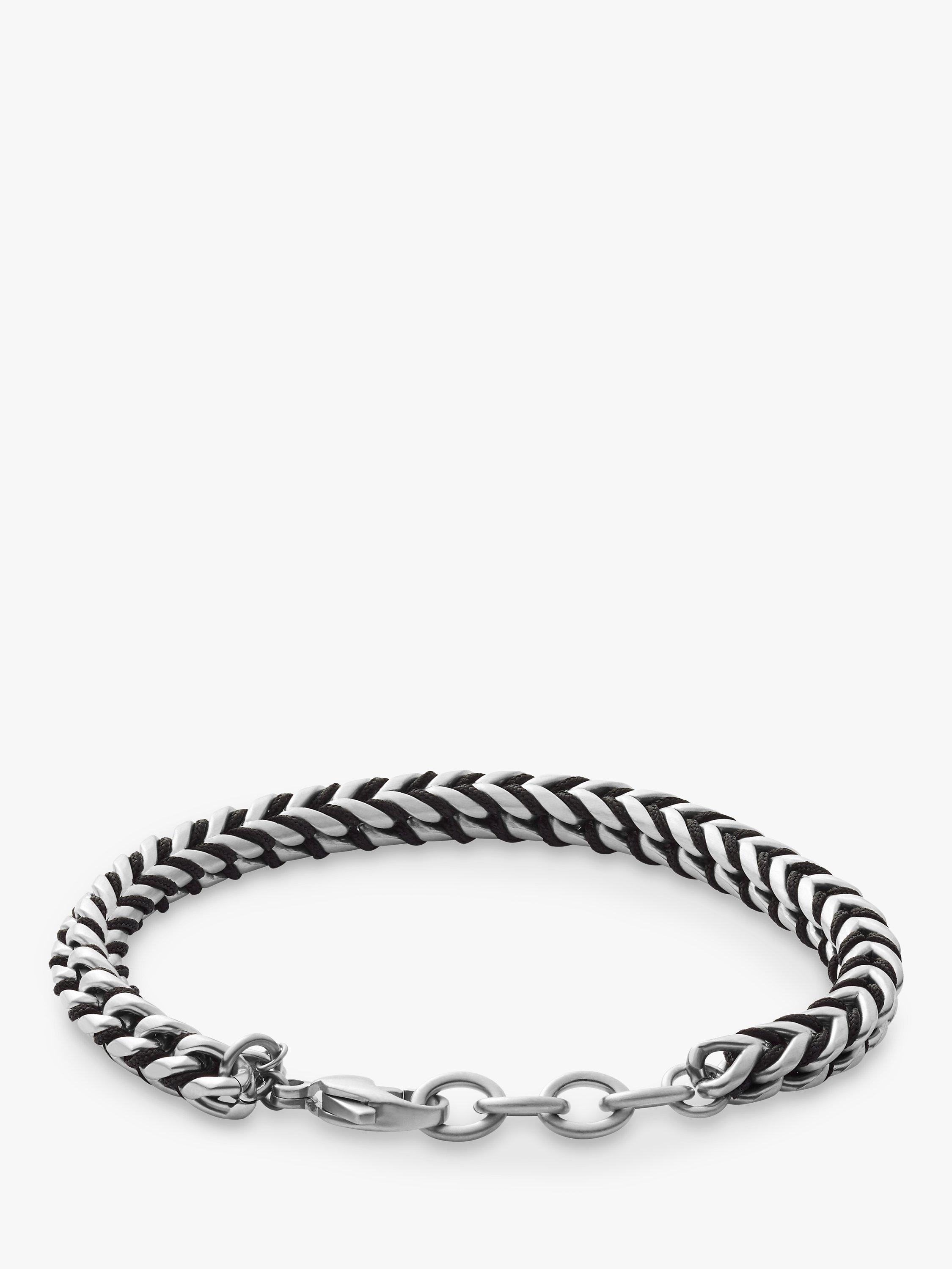 Product image 2 of 2, which shows Skagen Men's Chain Bracelet, Silver/Black SKJM0170040
