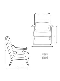 John Lewis Hendricks High Back Accent Chair - view 2, Multi