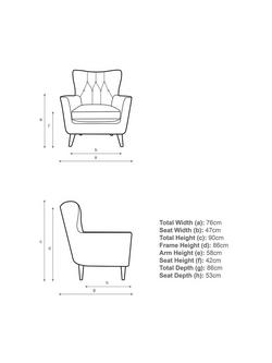 John Lewis Thomas Buttoned High Back Armchair - view 2, Multi