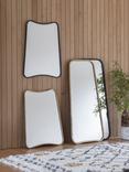 Kurva Curved Metal Corners Leaner Mirror, 123 x 56.5cm