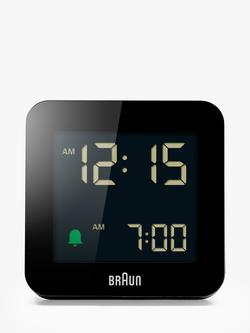 Braun BC09 Large Digital Alarm Clock, Black