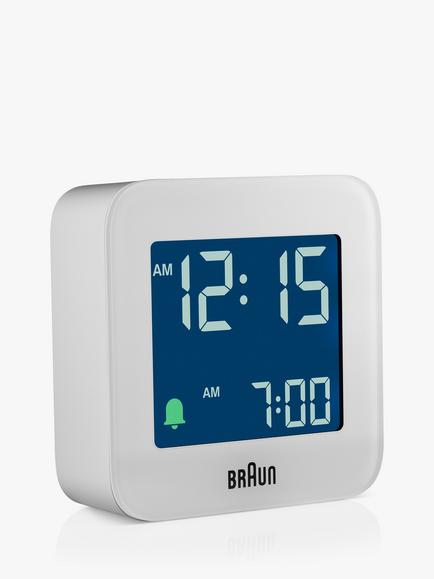 Braun BC08 Digital Travel Alarm Clock - view 2, White