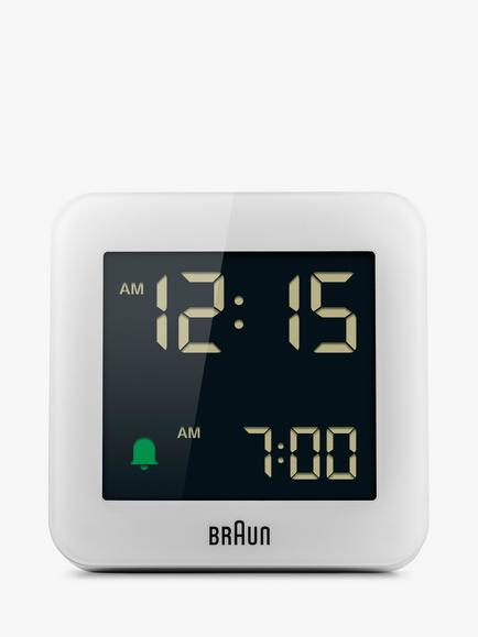 Braun BC09 Large Digital Alarm Clock, White