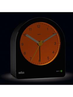 Braun BC22 Classic Analogue Quiet Quartz Alarm Clock, Black - view 2, Black