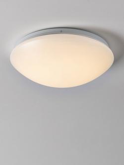 John Lewis Saint LED Flush Bathroom Ceiling Light, White, White