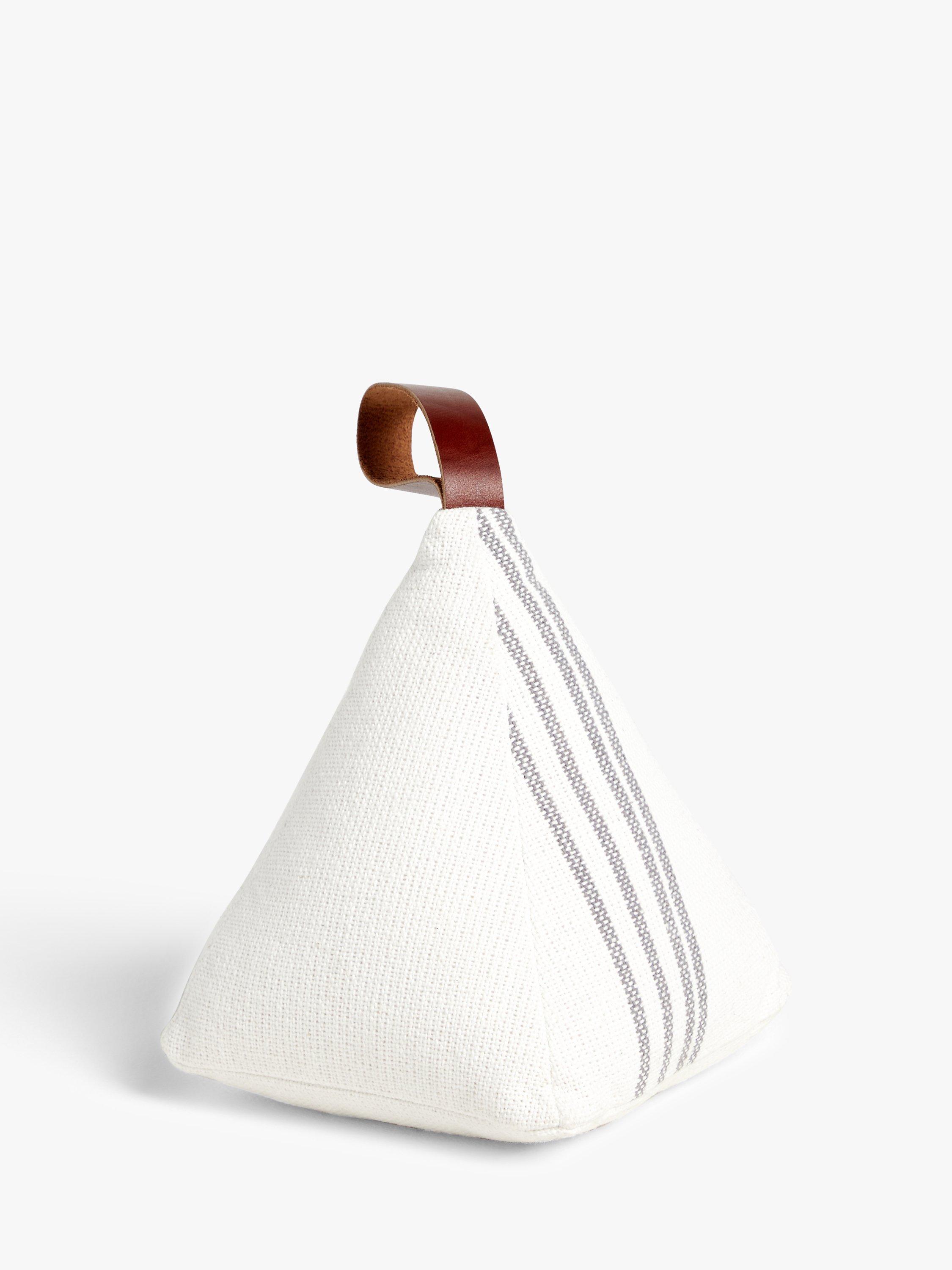John Lewis Pyramid Door Stop, Grey Stripe