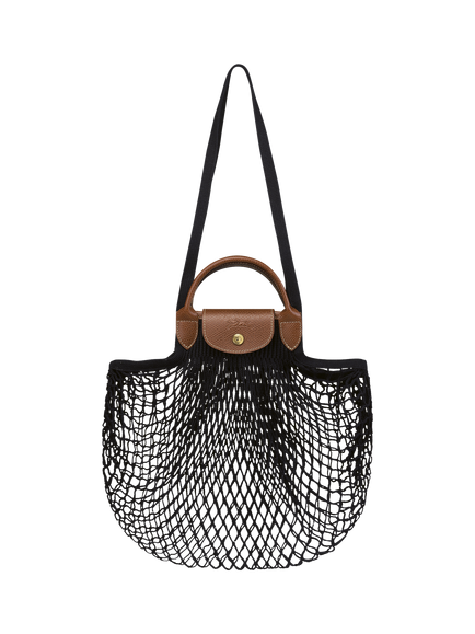 Longchamp Le Pliage Filet Top Handle Net Bag, Black