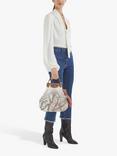 Longchamp Le Pliage Filet Top Handle Net Bag, Ecru