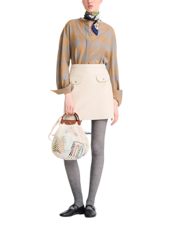 Longchamp Le Pliage Filet Top Handle Net Bag - view 2, Ecru