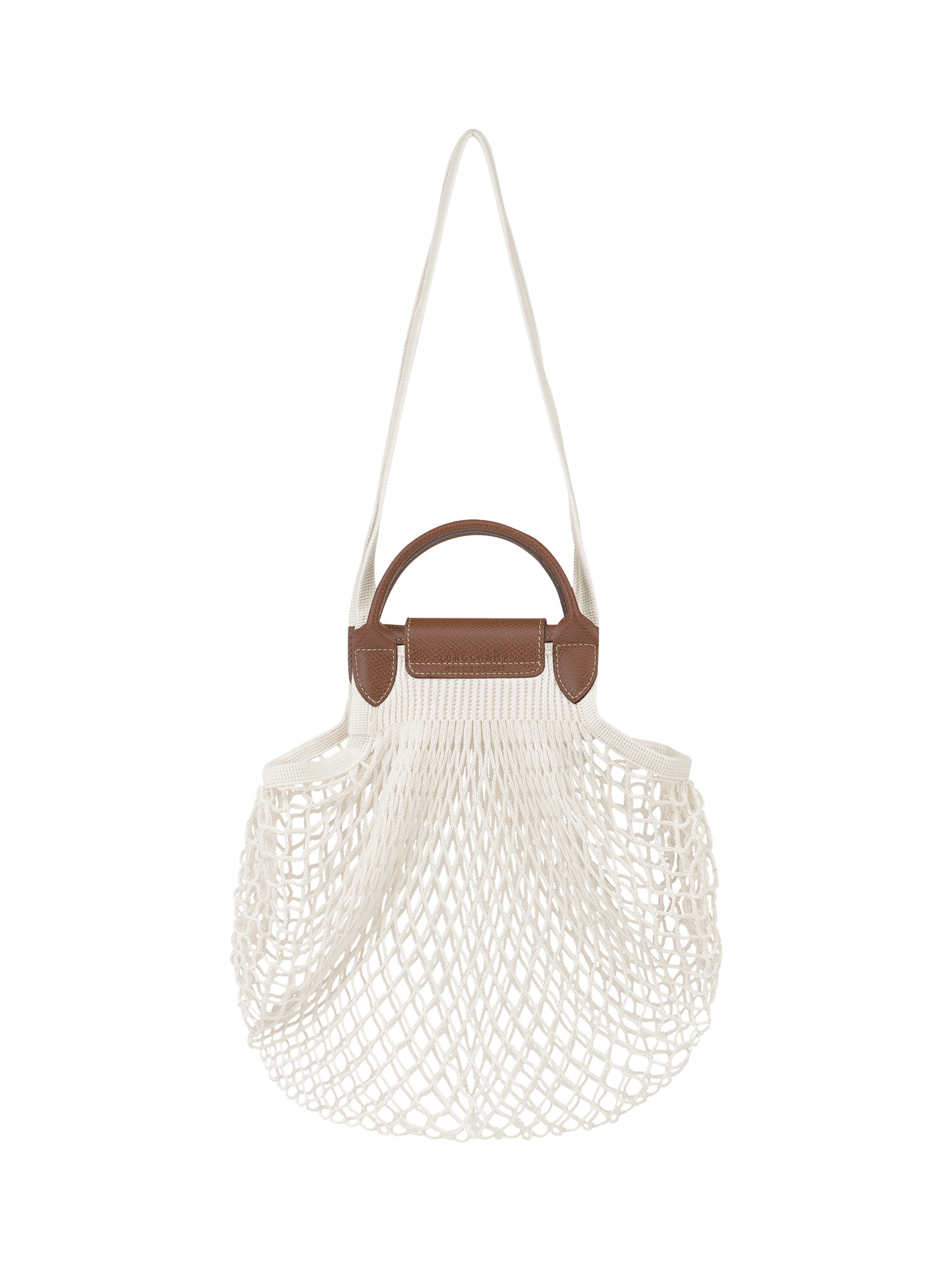 Product image 4 of 4, which shows Longchamp Le Pliage Filet Top Handle Net Bag, Ecru