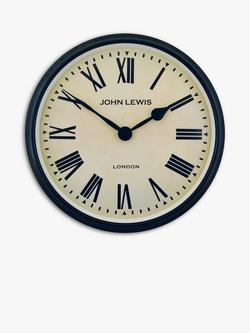 Lascelles Personalised Smiths Station Roman Numeral Wall Clock, 50cm, Black, Black