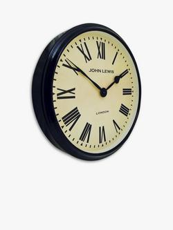 Lascelles Personalised Smiths Station Roman Numeral Wall Clock, 50cm, Black - view 2, Black