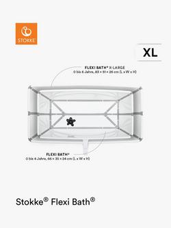 Stokke Flexi Bath X-Large Baby Bath - view 2, White/Grey
